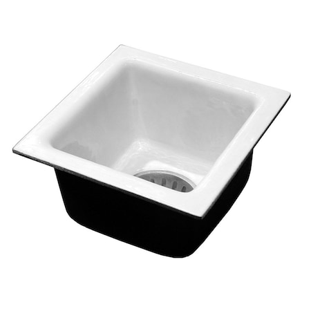 Jones Stephens 4in. Inside Caulk Porcelain Coated Floor Sink, 8in. Deep S55004